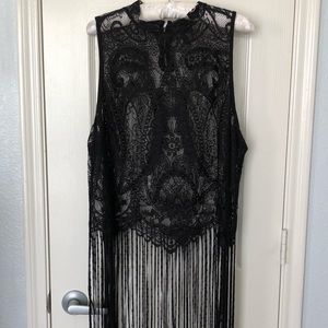 💖 Torrid Sheer Lace Over-Shirt w/ Fringe 💖